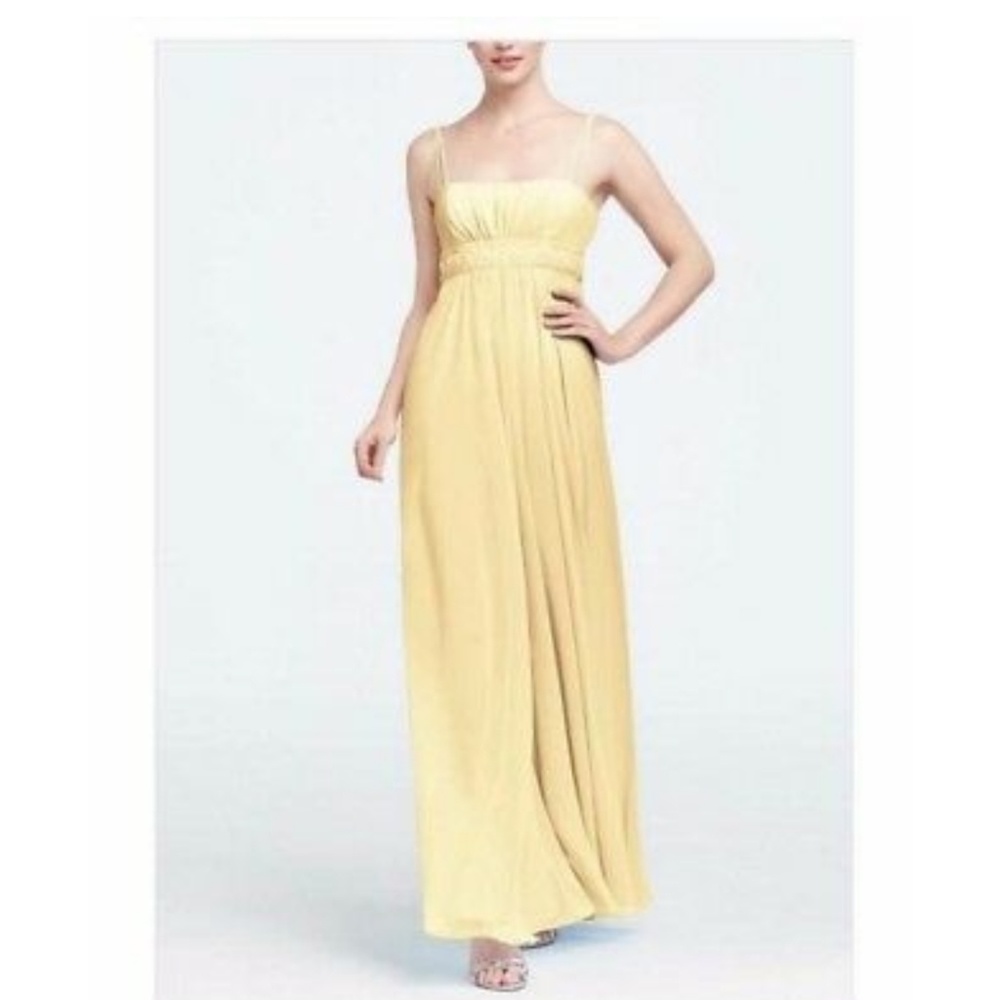 David's Bridal Banana Chiffon dress size 4